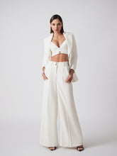3 piece pant, crop and blazer set